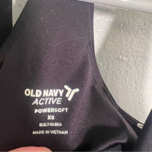 Old Navy Active PowerSoft Racerback Crop Tank Black XS - Picture 9 of 9